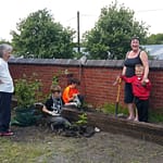 inter-generational gardening at the Gower Old School House